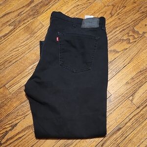 Levi's Men's Jet Black Straight Jeans 40 X 36